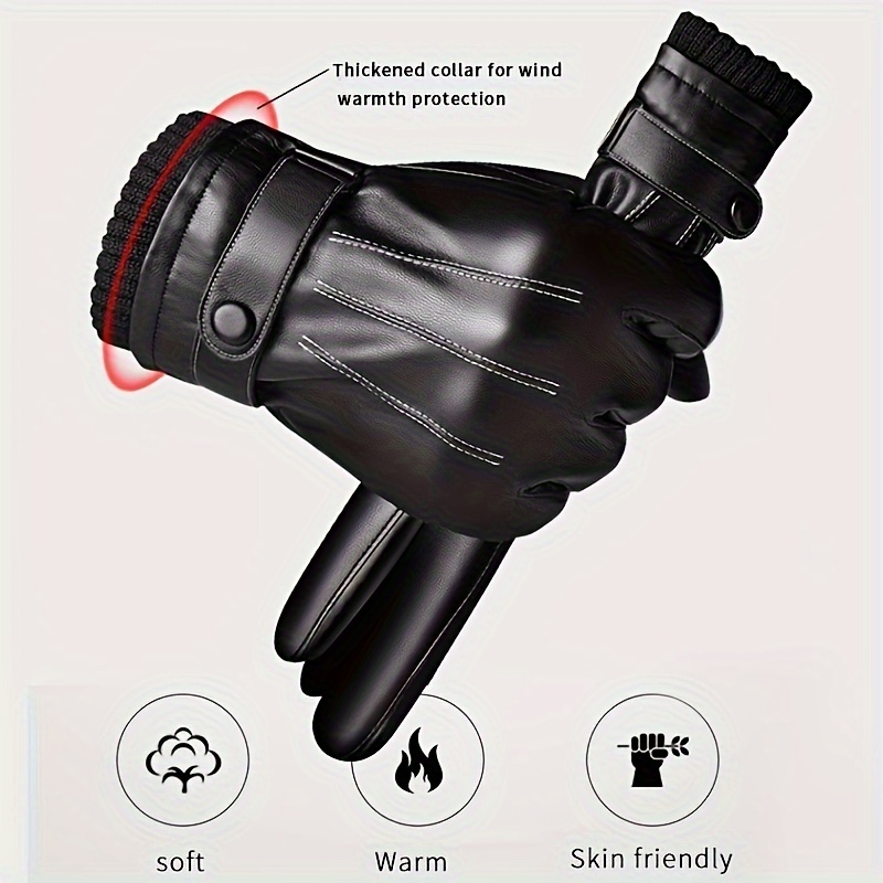 1Pair Winter Gloves Warm Drivi - Leather Driving Glove review and price