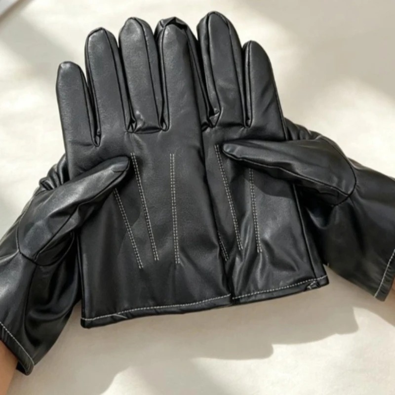 1/2Pairs Winter Faux Leather G - Leather Driving Glove review and price
