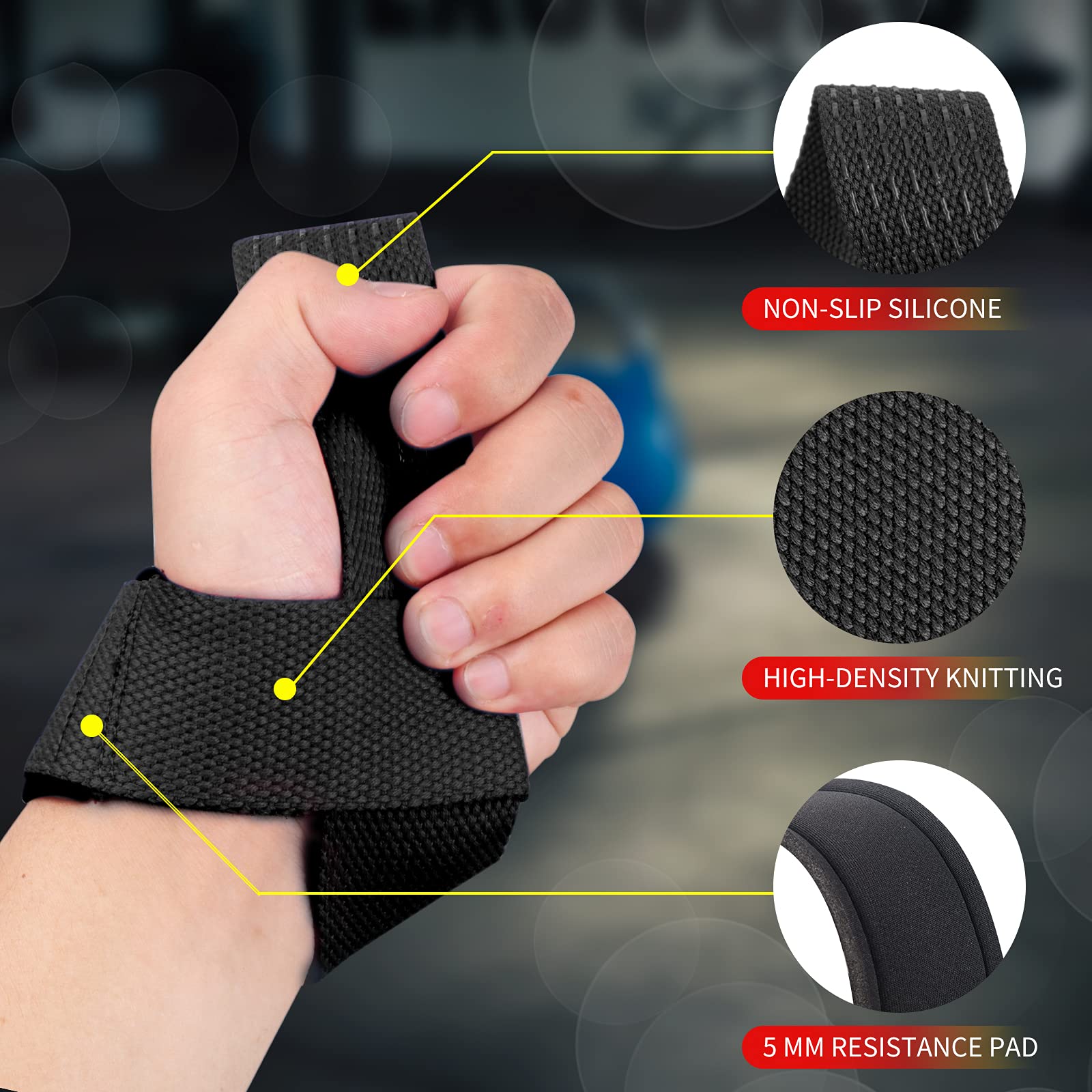 2Pcs Gym Lifting Straps Fitnes - Workout Glove Gym review and price